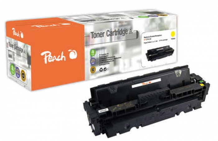 Peach HP 410 AY Toner ye ersetzt HP No. 410A Y, CF412A für z.B. HP Color LaserJet Pro M 452 dn, HP Color LaserJet Pro M 450 (wiederaufbereitet)