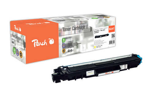 Peach B247 Y Toner XL ye ersetzt Brother TN-247Y für z.B. Brother MFCL 3750 CDW, Brother DCPL 3550 CDW, Brother HLL 3210 CW, Brother HLL 3270 CDW (wiederaufbereitet)