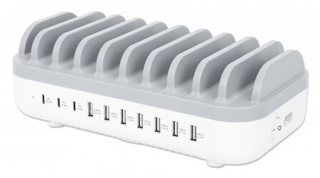 Manhattan 10-Port USB Power Delivery-Ladestation - 120 W