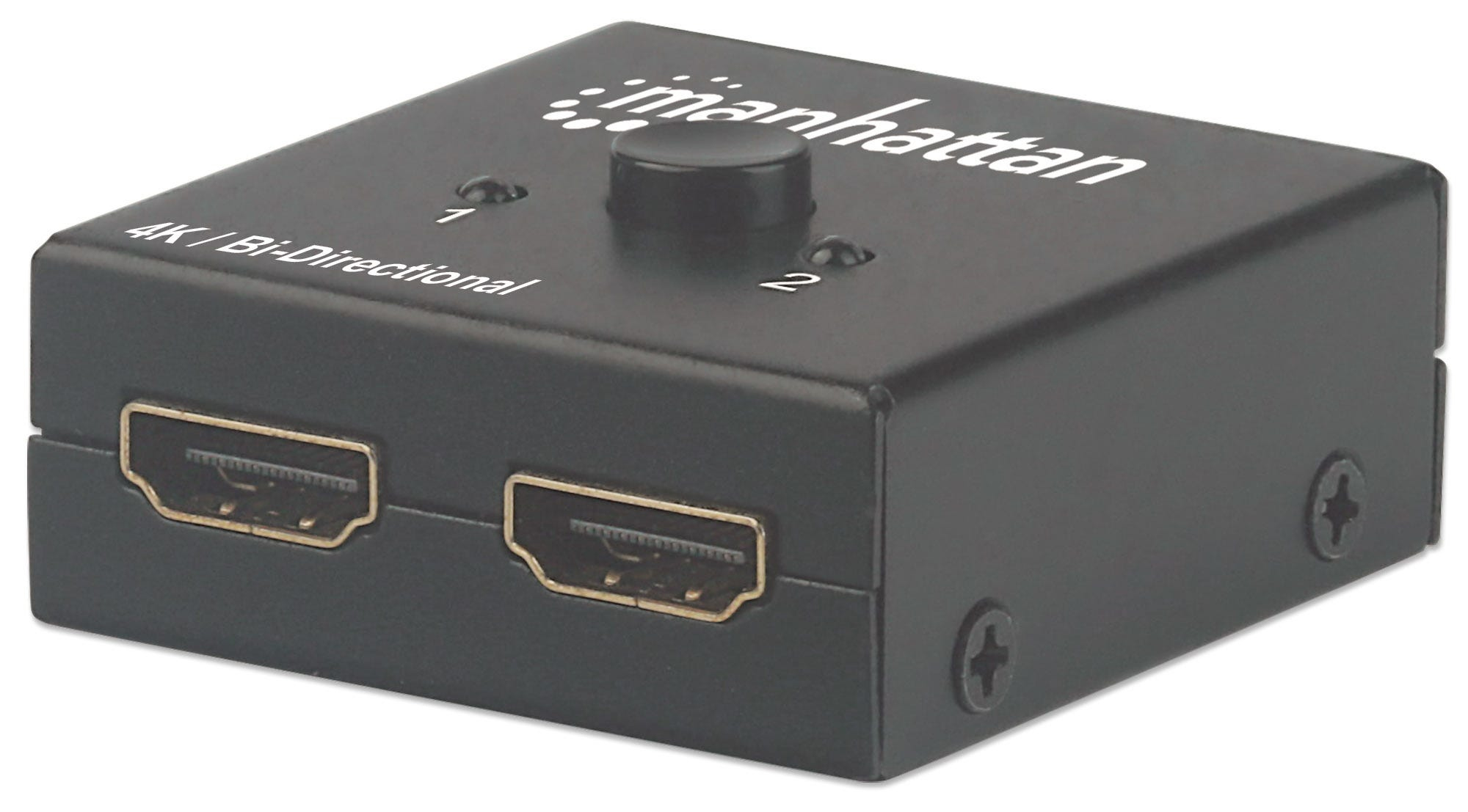 Manhattan 4K Bi-Directional 2-Port HDMI Splitter/Switch - Video/Audio-Schalter - 2 x HDMI - Desktop