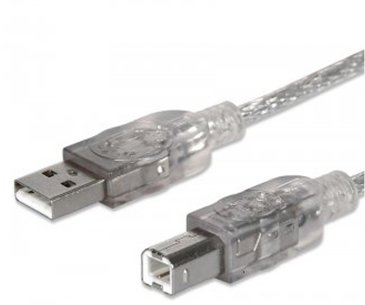 USB 2.0 St. > USB B St. (3m) silber