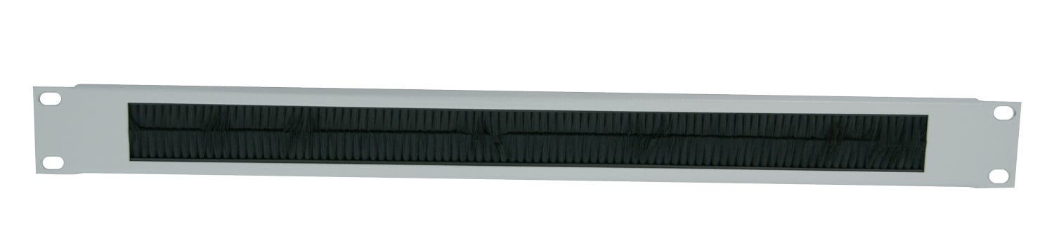 Kabeldurchführung 1HE (48,3 cm) grau mit Bürstenleiste