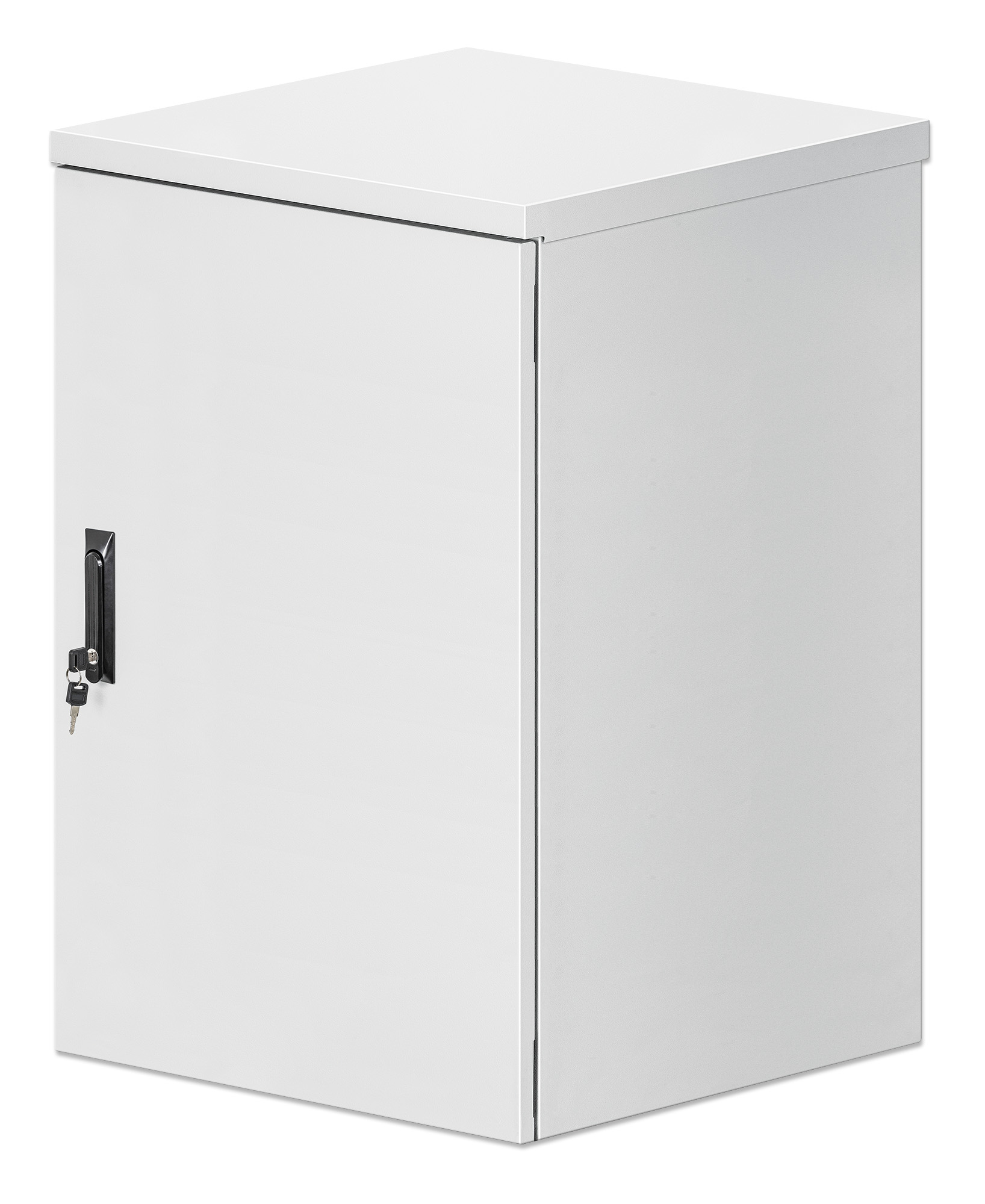 INTELLINET Industrieller IP55 48,30cm (19) Wandverteiler mit integrierten Lüftern, 18 HE 600 mm Tiefe, Kühleinheit mit zwei Lüftern im Dach integriert, staub- und wasserdichtes Gehäuse, montiert, lichtgrau RAL7035 (716123)