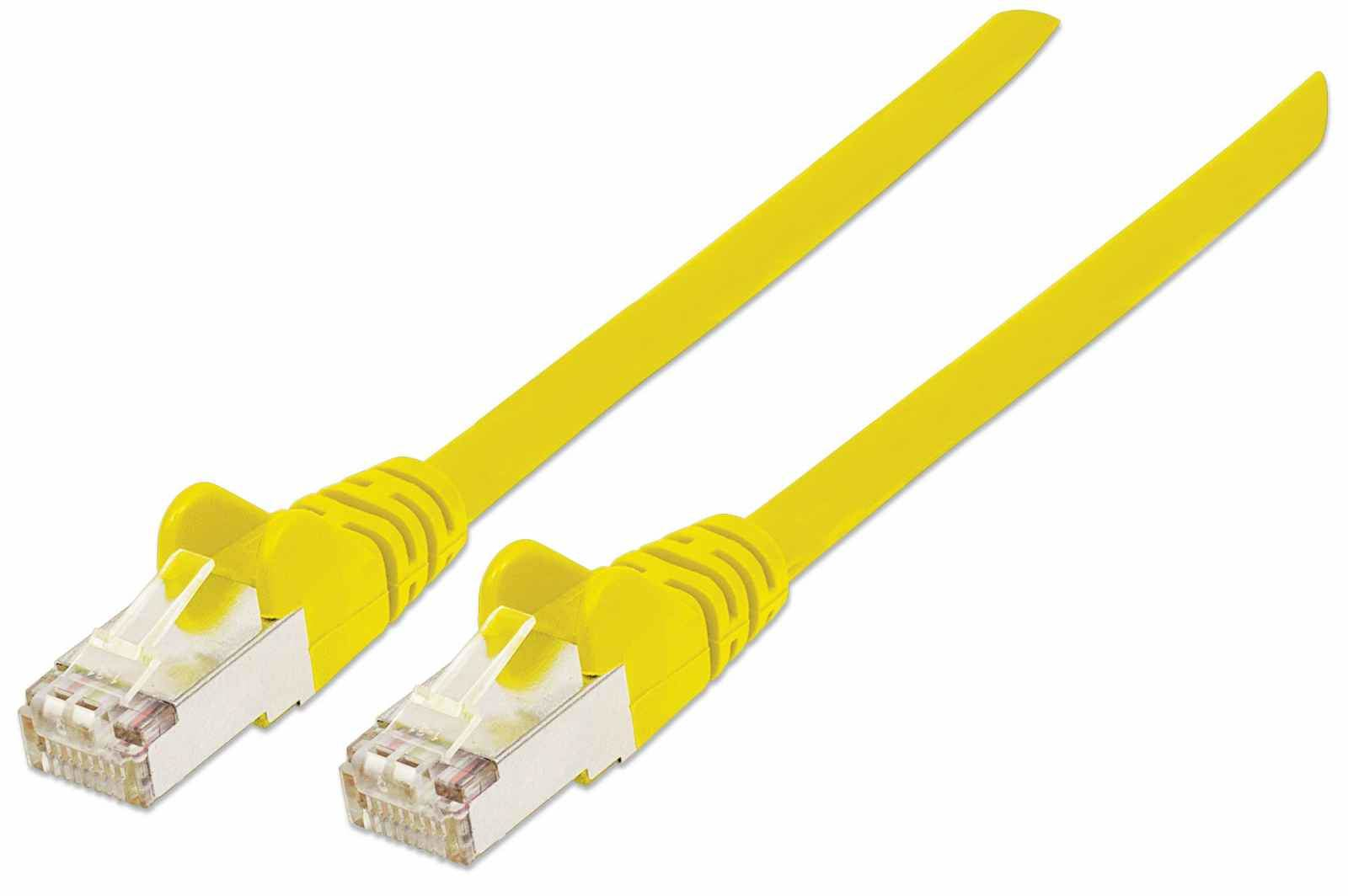 Patchkabel mit Cat7-Rohkabel S/FTP gelb (0,25m)