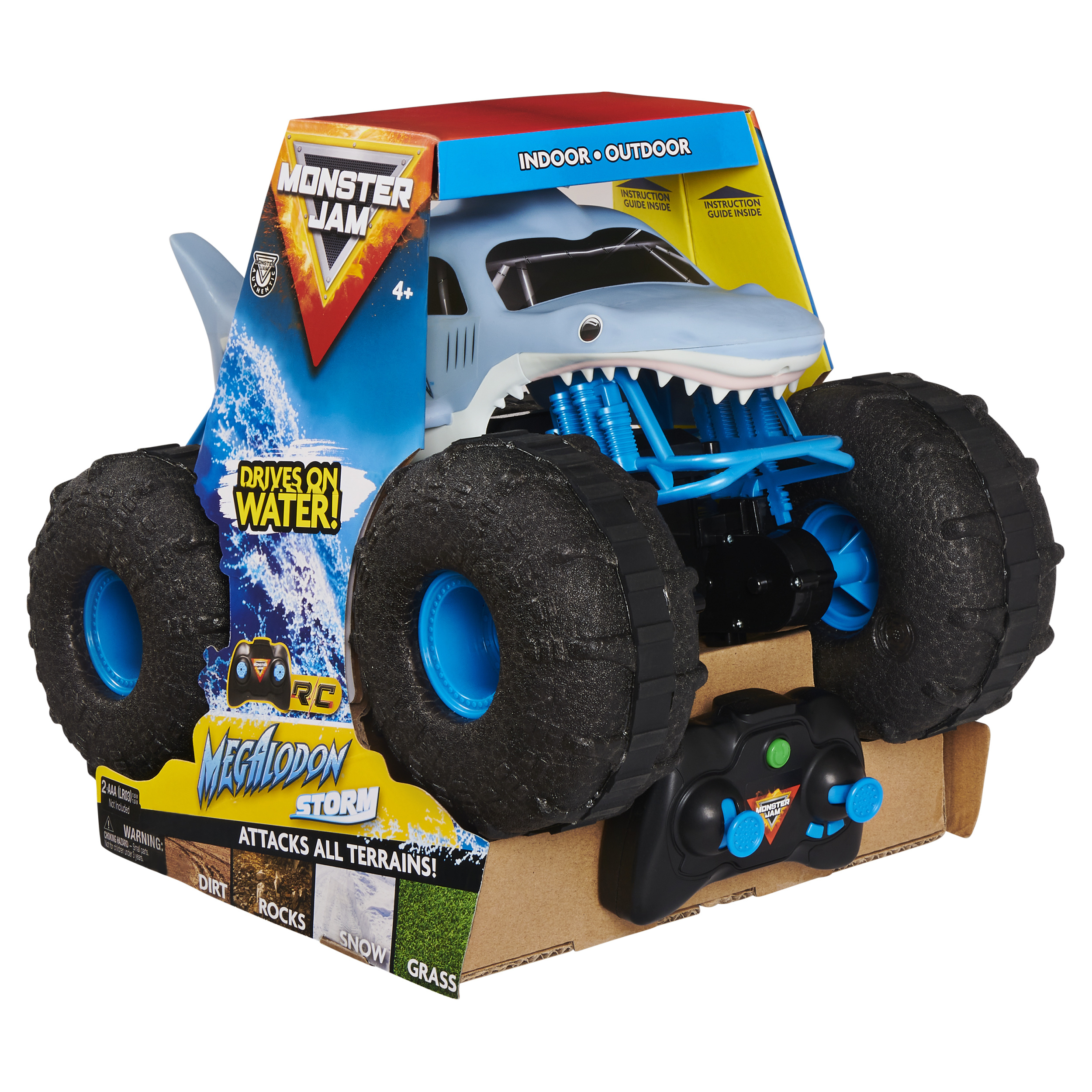 SPIN MASTER™ Monster Jam Megalodon Storm Ferngesteuertes Auto blau
