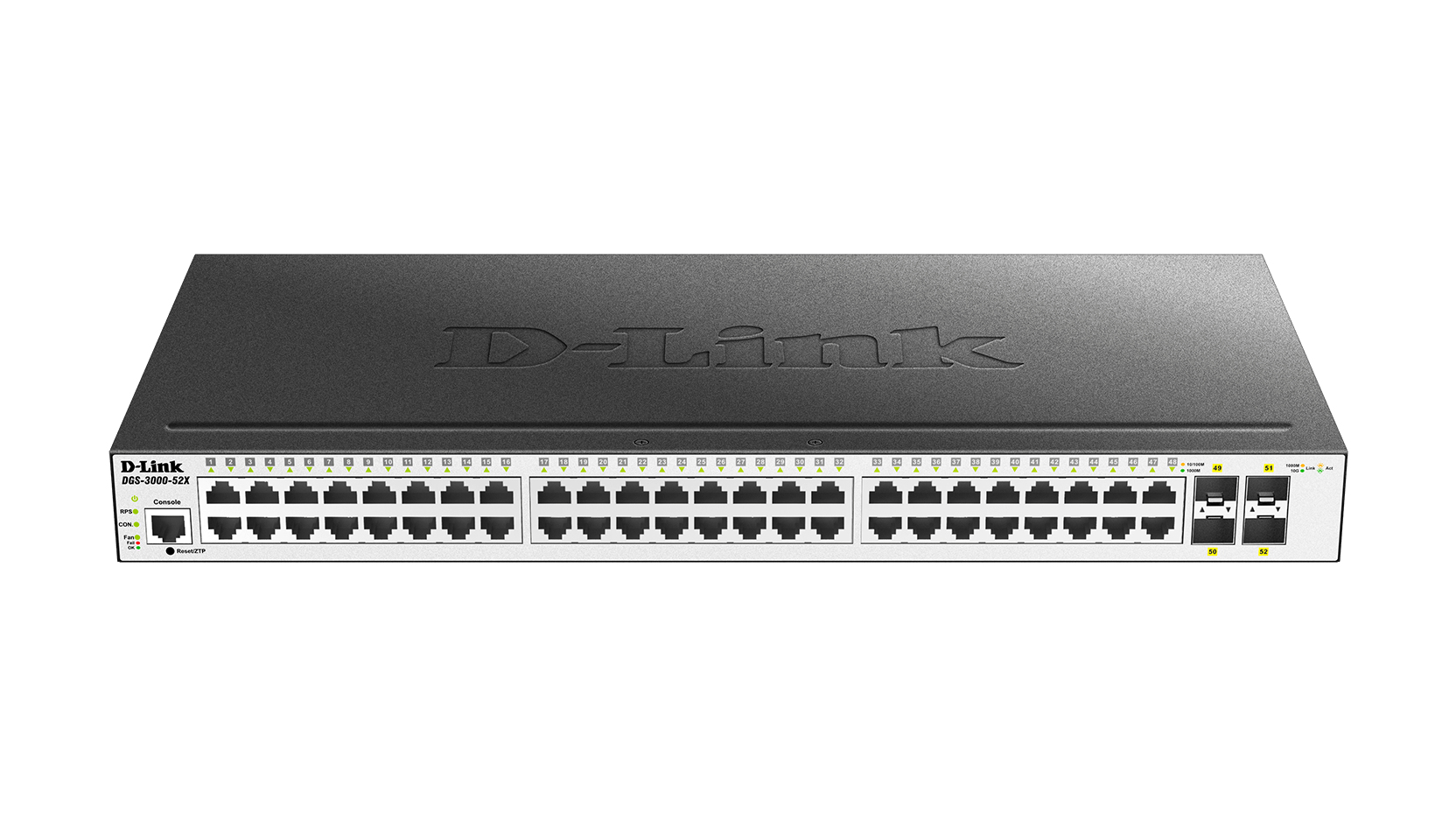 D-Link D-Link DGS-3000-52X 52-Port Layer2 Managed Gigabit Switch4x10G