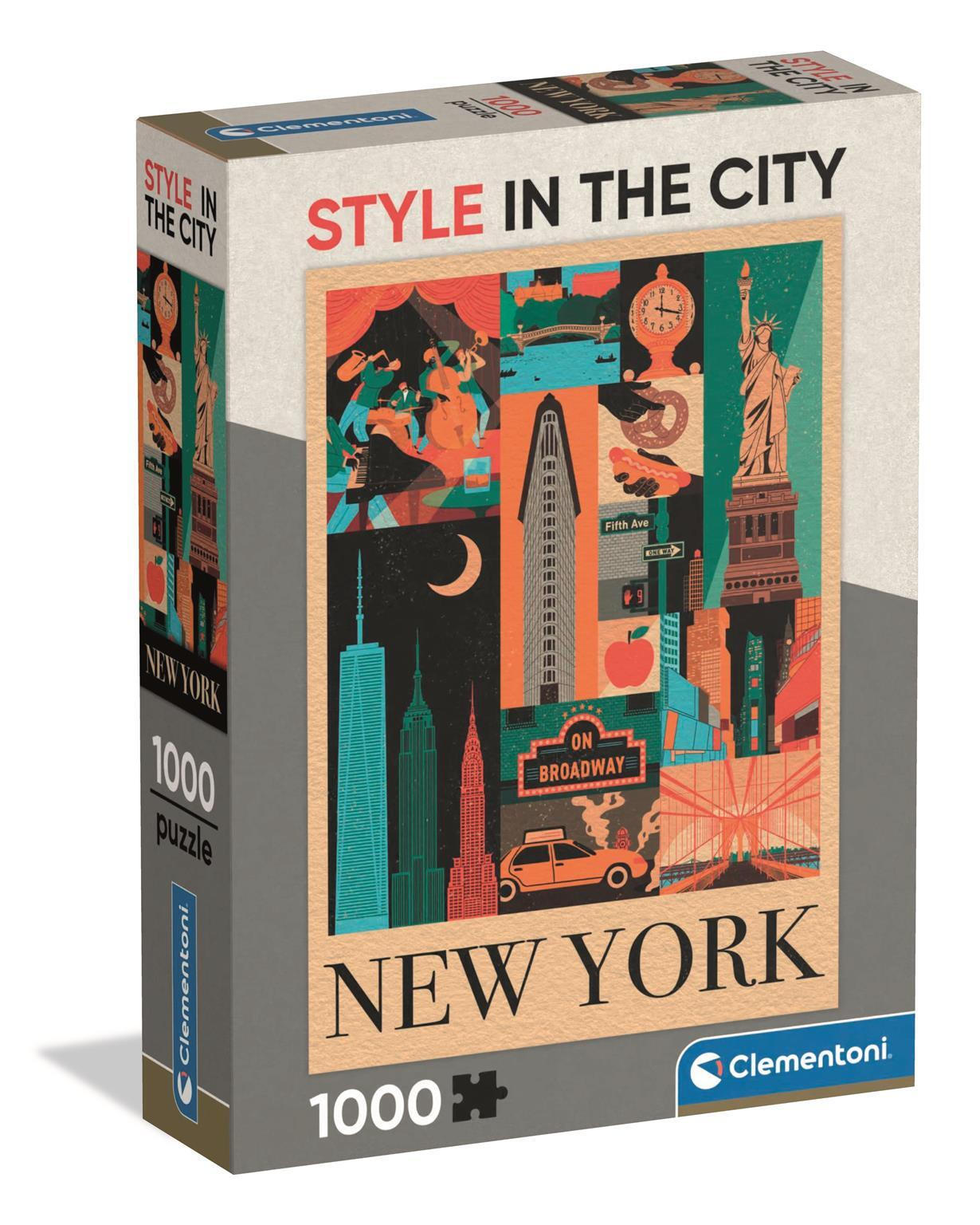 Clementoni Stil in der Stadt – New York 1000 Teile Puzzle Clementoni-37116
