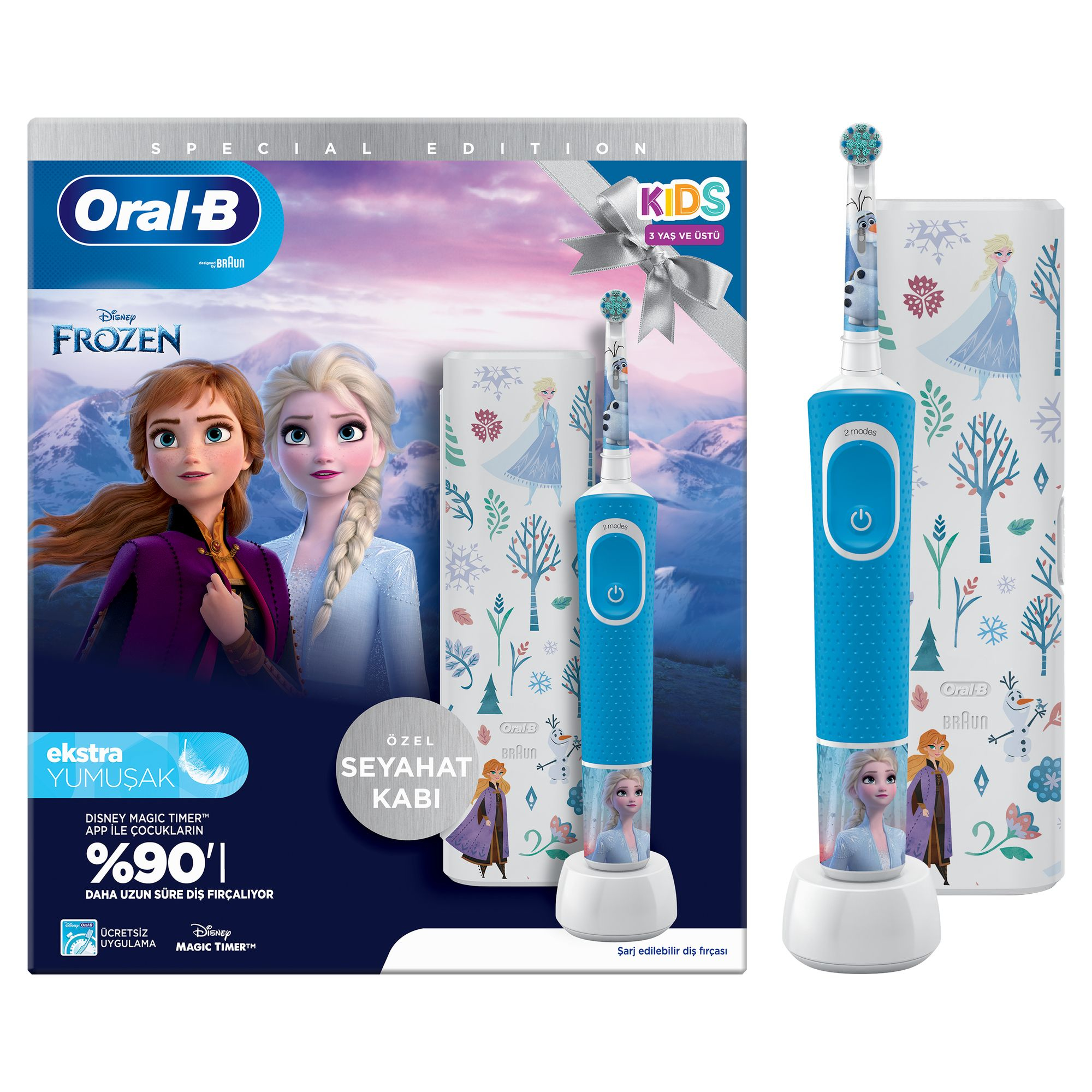 Oral-B Vitality Pro 103 Elektrische Zahnbürste Kids Frozen mit Reiseetui