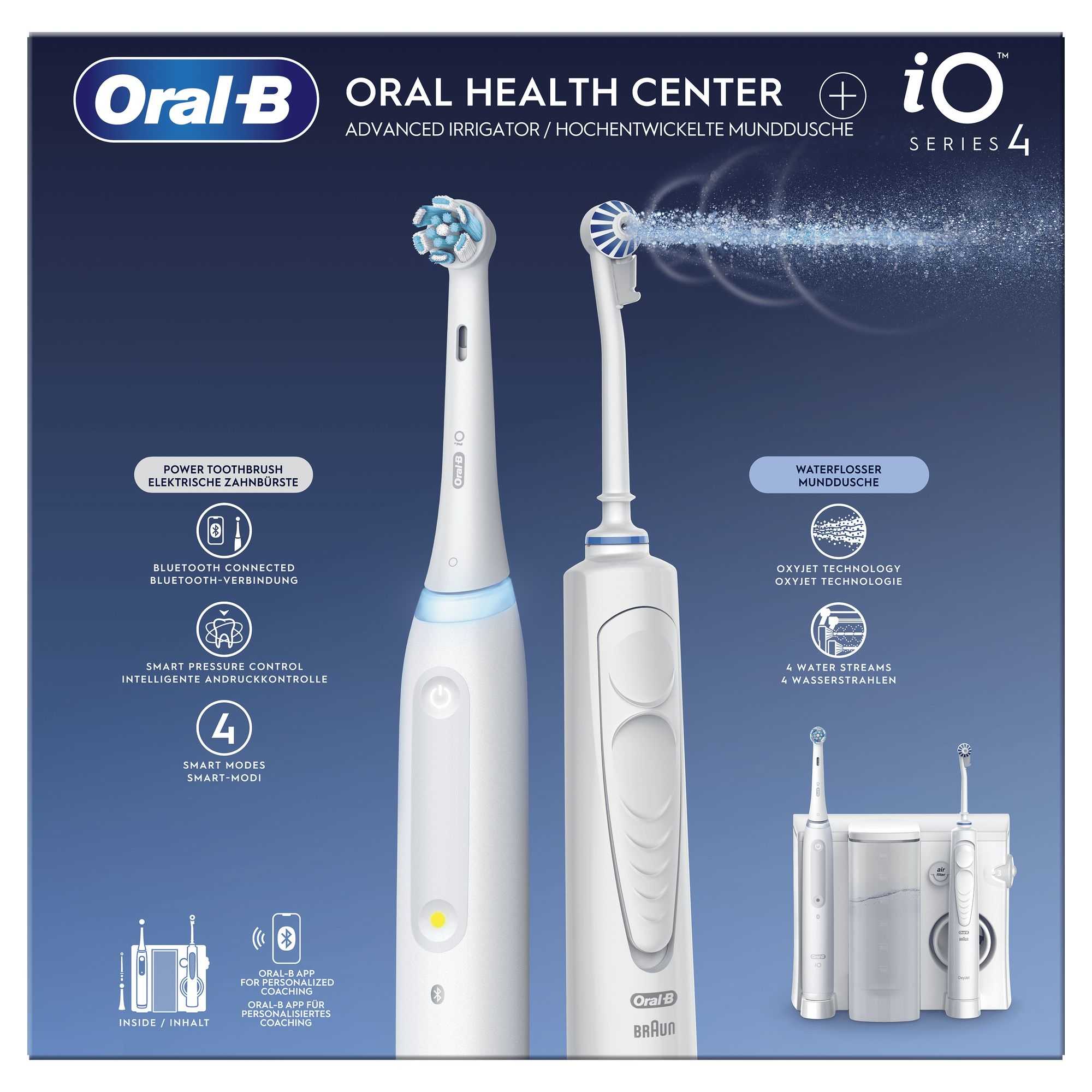 Braun Center Oxy Jet Reiningungssystem Munddusche + Oral-B IO4 841068  (841068)