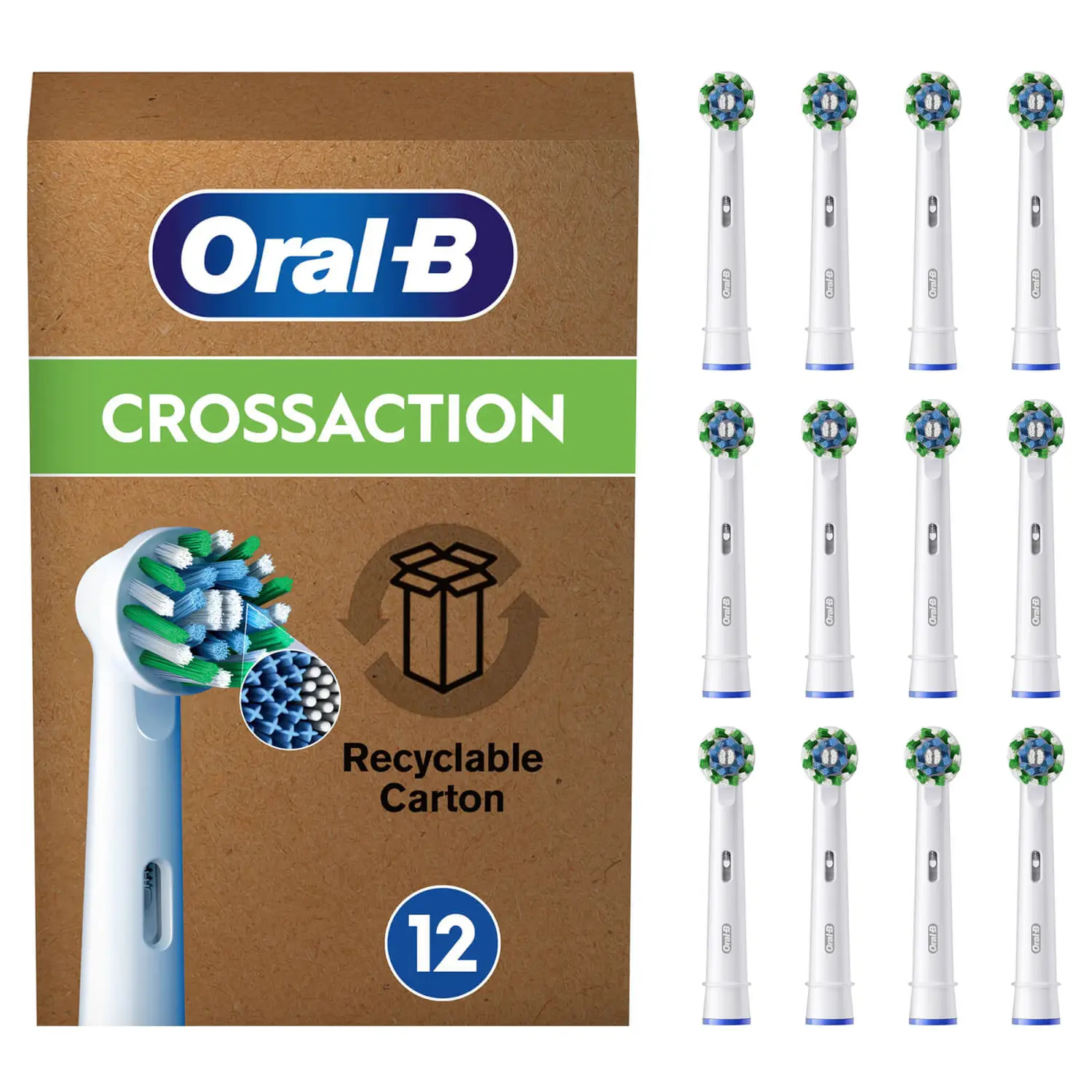 Oral-B Cross Action Zahnbürstenaufsätze, 12 St.