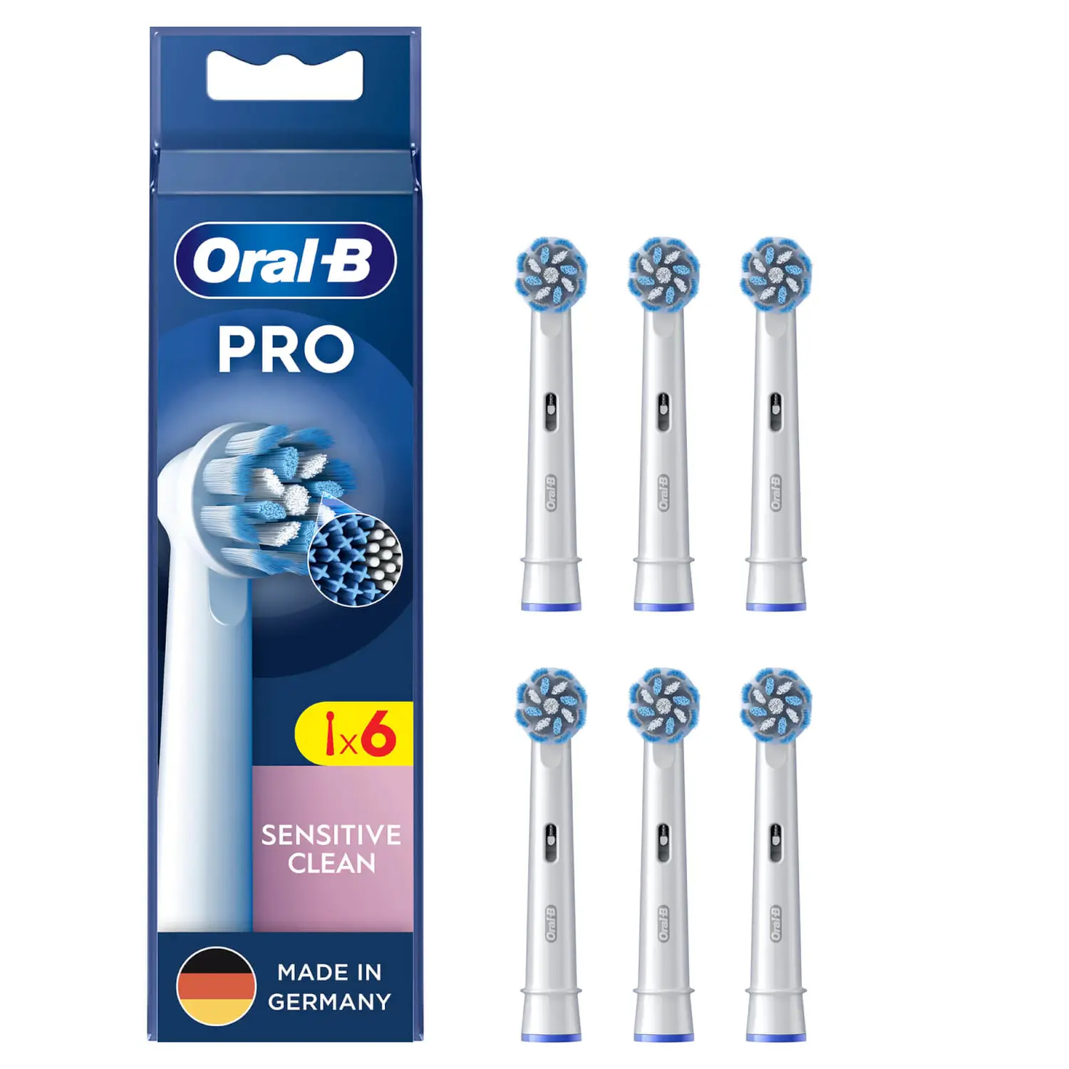 Oral-B PRO Sensitive Clean Zahnbürstenaufsätze, 6 St.