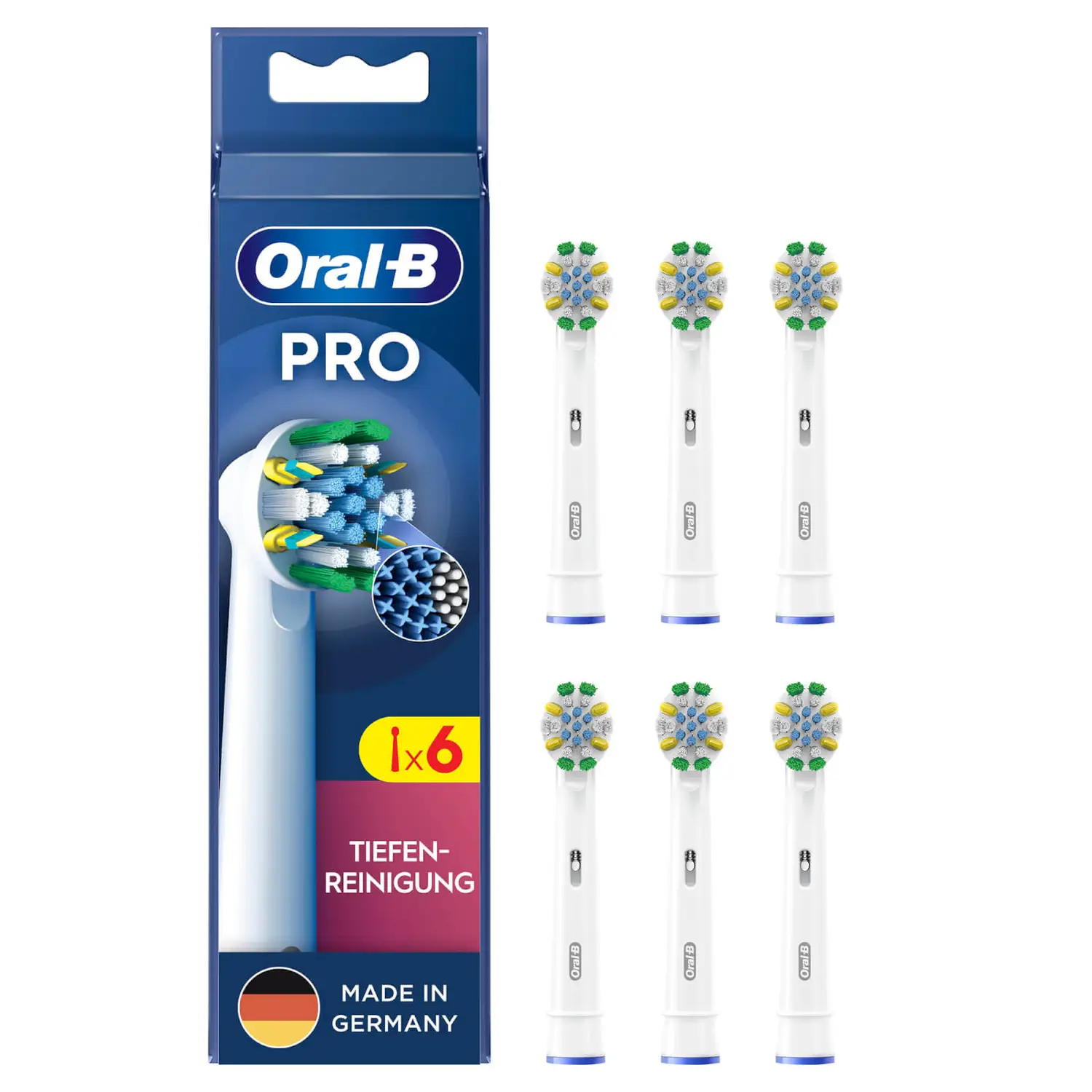 Oral-B PRO Tiefenreinigung Zahnbürstenaufsätze, 6 St.