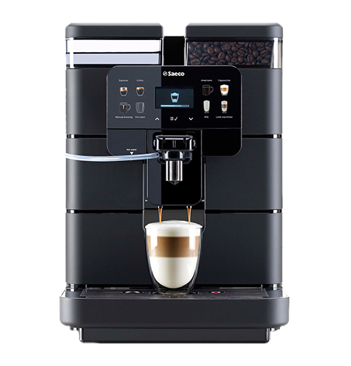 Saeco Kaffeevollautomat New Royal OTC, für Bohnen, 1400 W, bis 2,5 l/600 g, One Touch Cappuccino-Funktion, höhenverstellbarer Auslauf, USB, schwarz