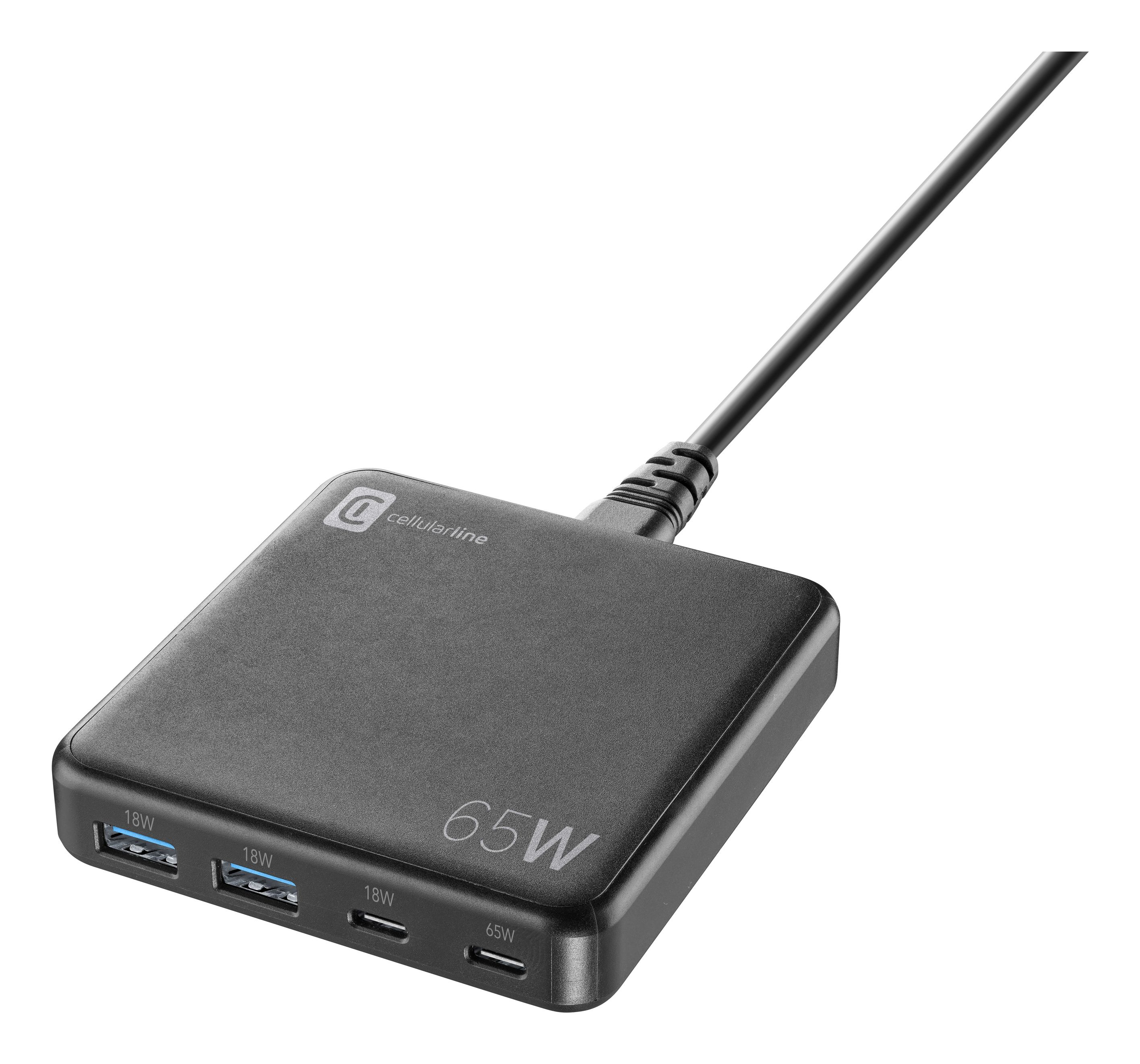 USB/USB-C GaN Ladegerät (65W) schwarz