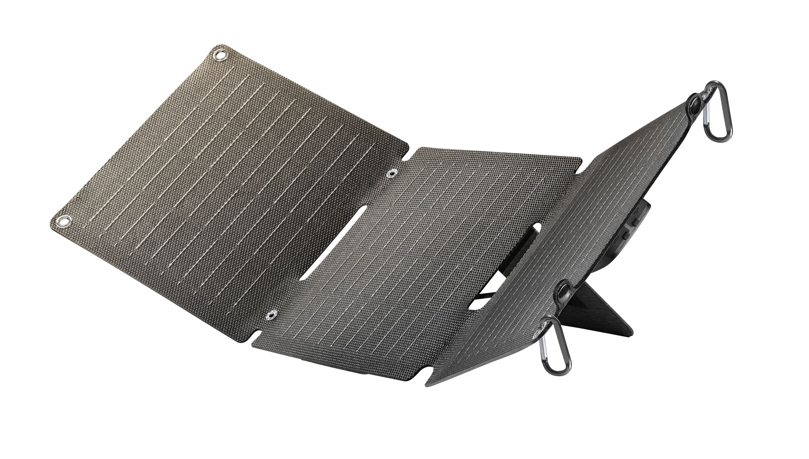 Dual Port Solar Charger (20W) grau