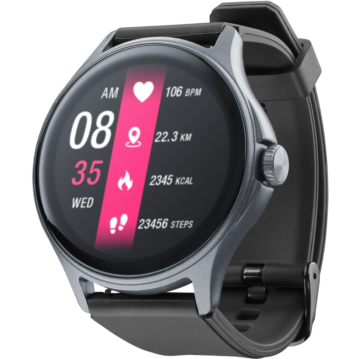 Cellularline Cellularline Bluetooth Smartwatch ION PRO ROUND Black