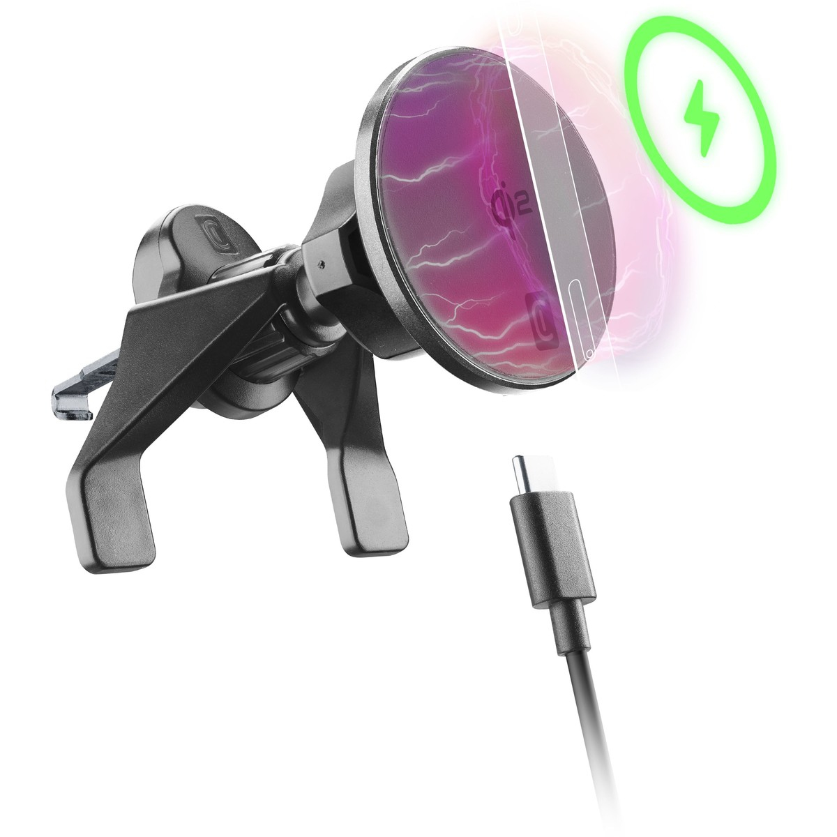 Mag Qi2 MagSafe Halterung schwarz