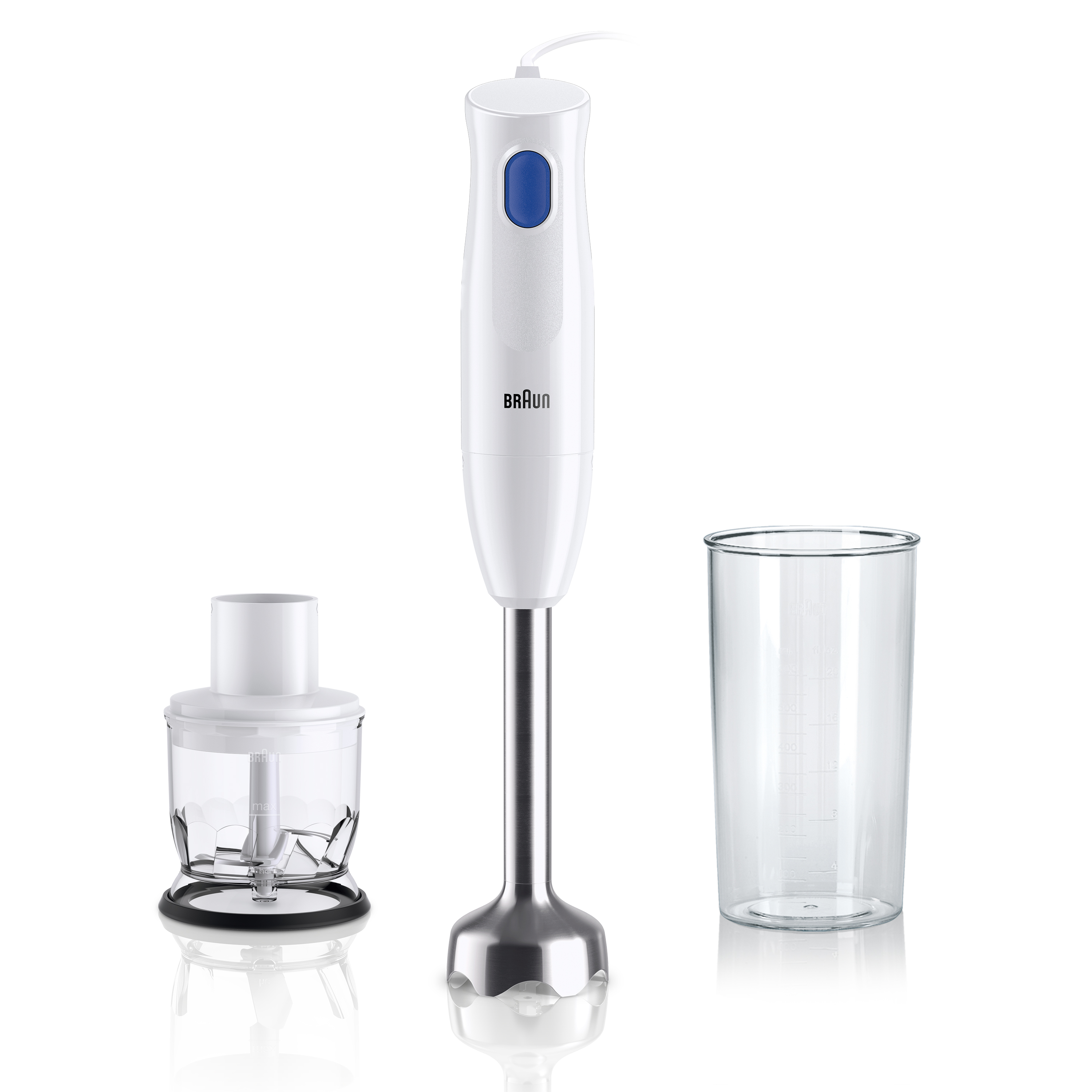 BRAUN Stabmixer Set MQ10.201.M 450Watt weiß/blau