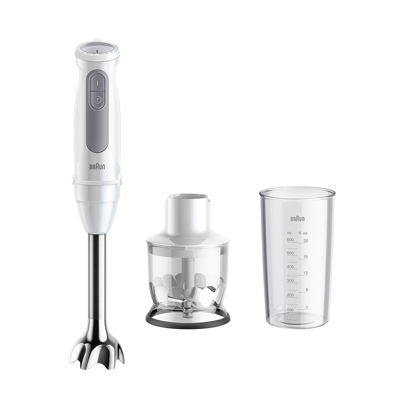Braun MQ50201M Stabmixer MultiQuick 5, weiß (MQ50201M)