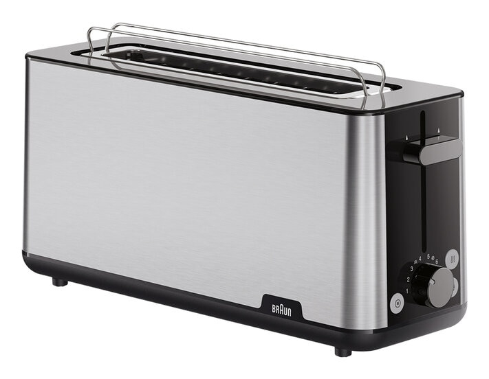 Braun Langschlitz-Toaster "PurShine" HT 1610 BK inox/schwarz