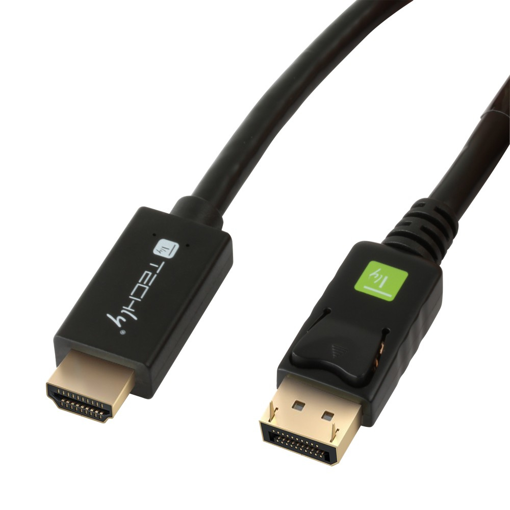 Konverter DisplayPort 1.2 auf HDMI, Stecker/Stecker, schwarz, 1 m Hersteller: Techly (ICOC-DSP-H12-010)