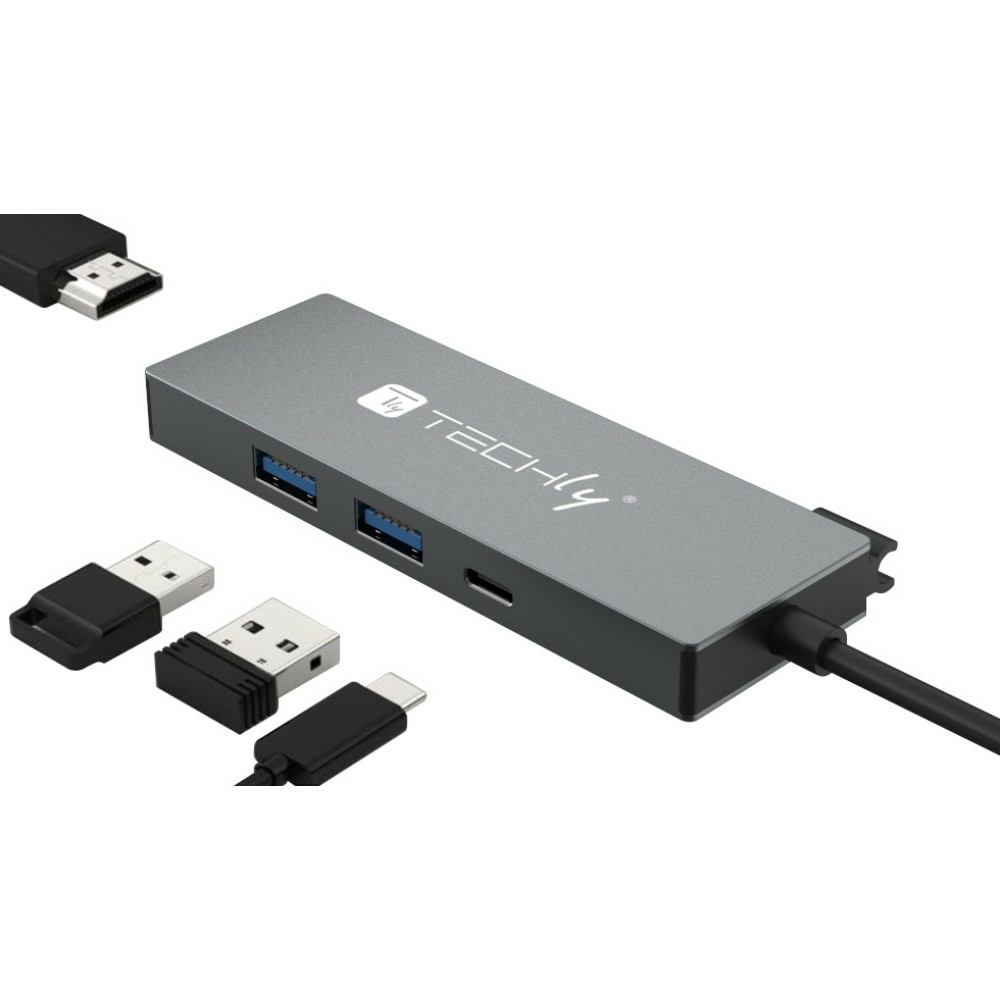 Techly Hub USB-C 4 in 1 (IUSB32C-HUB4HPD)