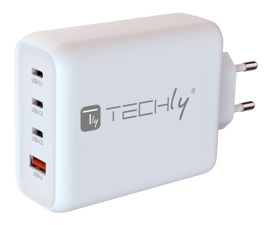 Techly Ladegerät USB-C 1-2-3/USB-A 140W (IPW-PD140W-WH)