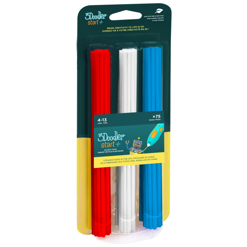 3DOODLER Filament Start, Mix 1, rot, weiß, blau