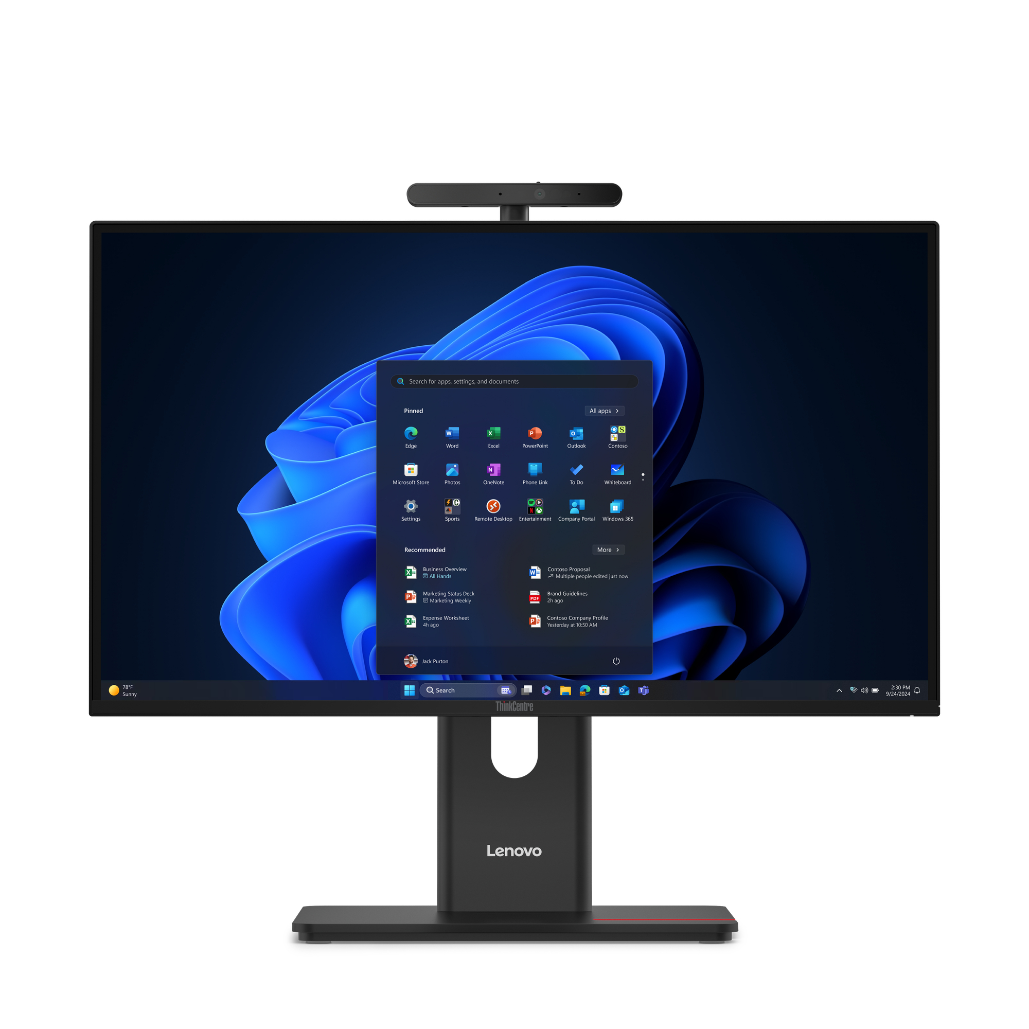 Lenovo ThinkCentre M90a Gen 6 Intel Core™ Ultra 7 265 All-in-One PC 60,45 cm (23,8")