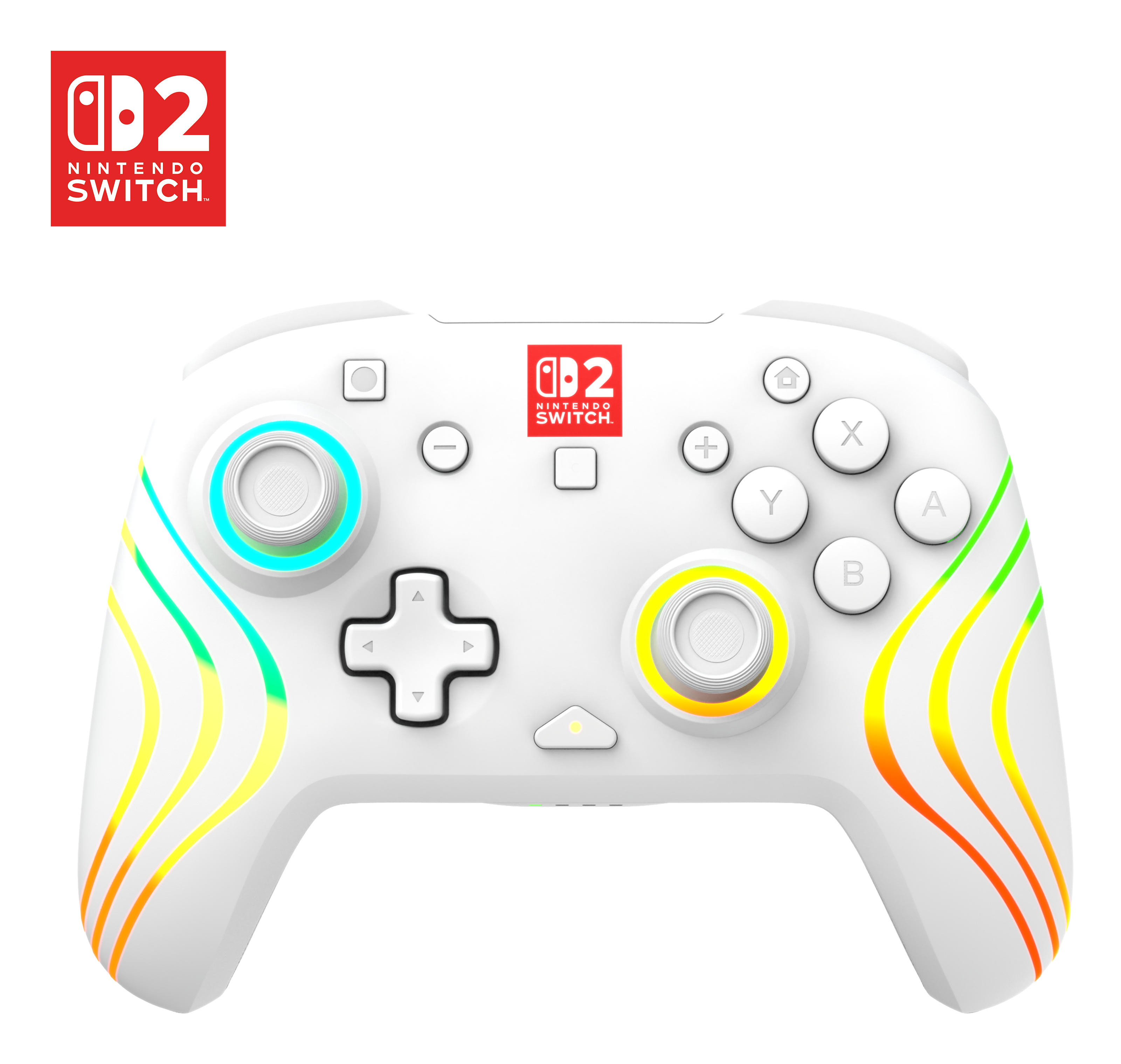Turtle Beach Afterglow Wave Kabelloser RGB-Gaming-Controller weiß für Nintendo Switch 2