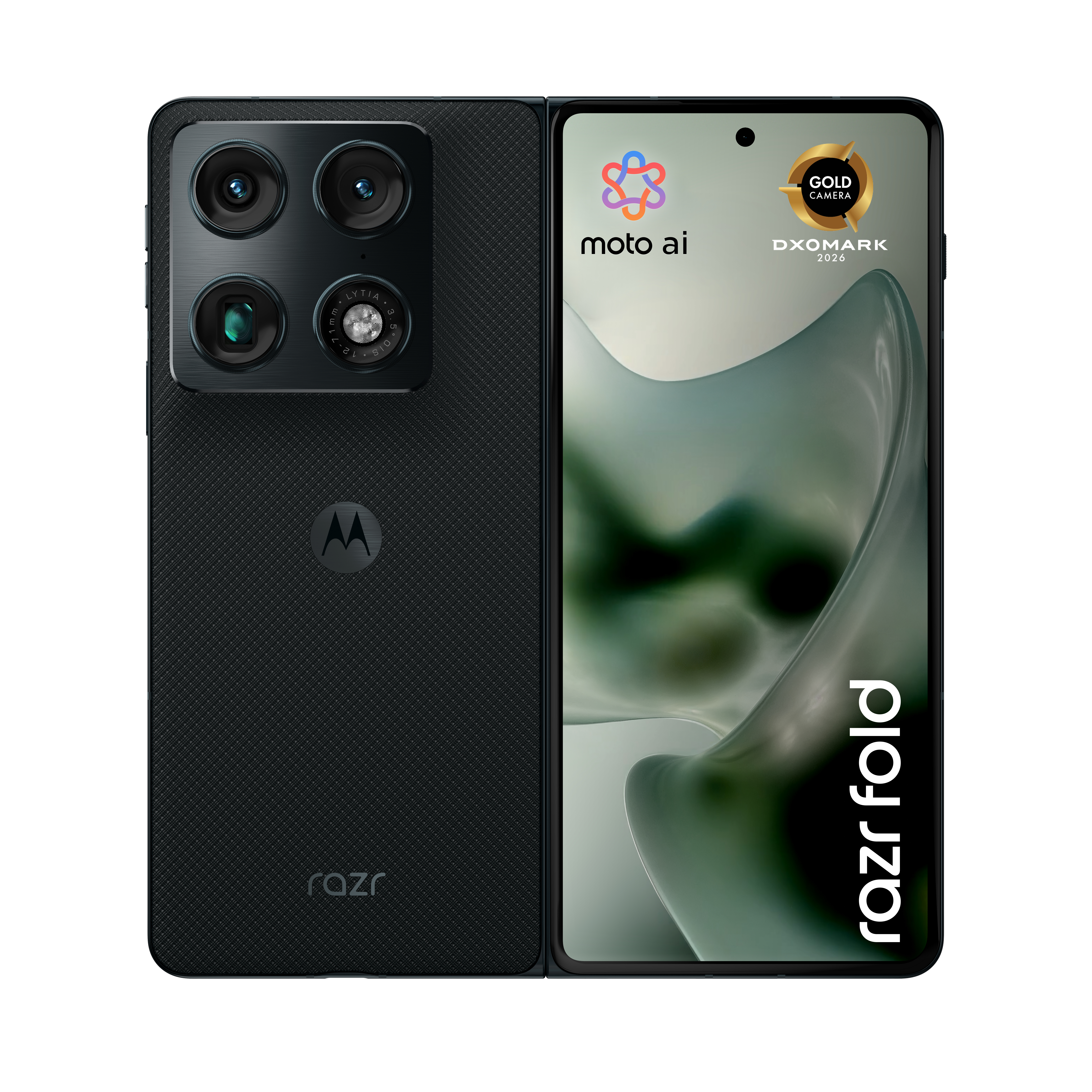 Motorola razr fold 16GB + 512GB PANTONE® Blackened Blue Smartphone (8,09 Zoll, 50 MP, Triple-Kamera, 6.000-mAh, Octa-Core, Fingerabdrucksensor, Gesichtserkennung, faltbar, Blau)