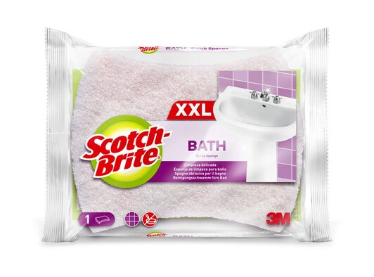 Scotch-Brite Reinigungsschwamm Bath XXL, Farbe: rosa/weiß