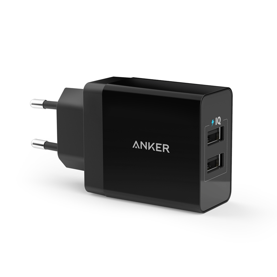 ANKER PowerPort2 Ladeadapter schwarz, 24 Watt