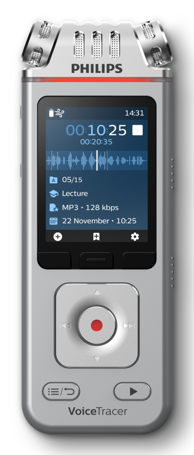 Philips Diktiergerät Digital Voice Tracer - 8 GB silber