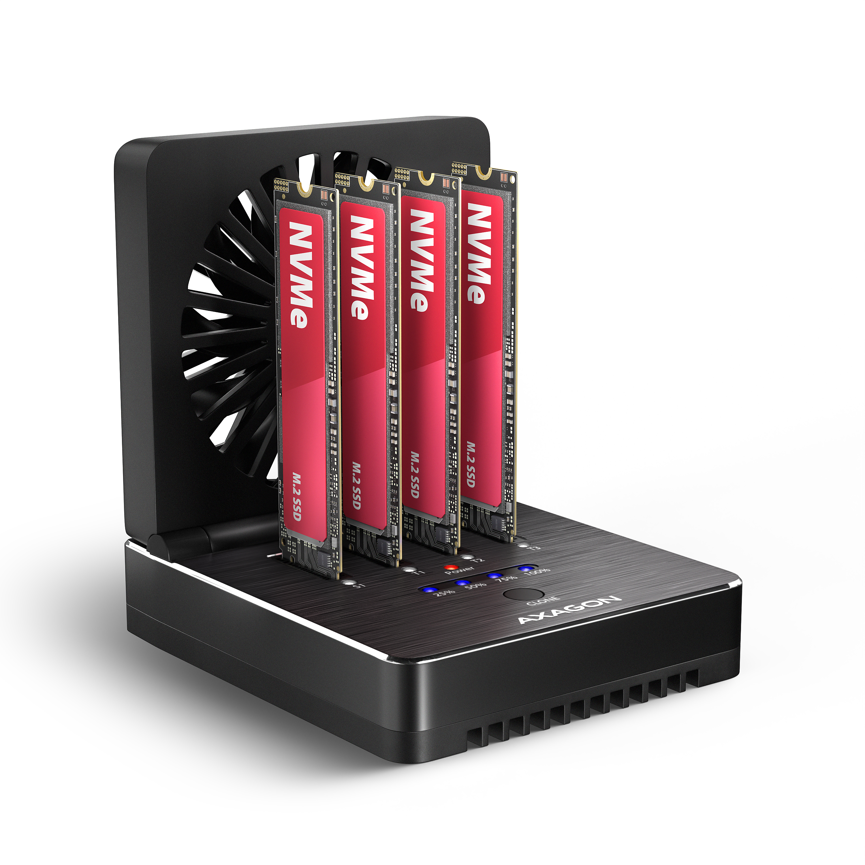 AXAGON ADSA-M2C44 Docking Station, USB4, für M.2-NVMe-SSDs - schwarz (ADSA-M2C44)