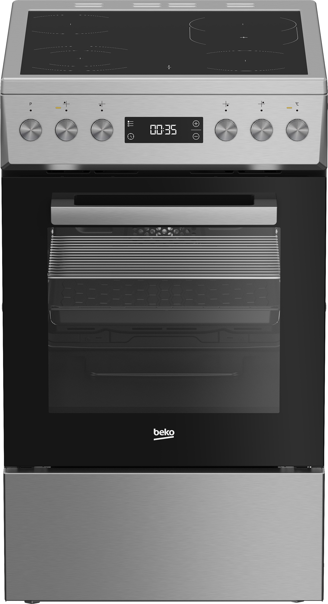 FSM57320DXT Elektroherd mit Glaskeramikfeld edelstahl