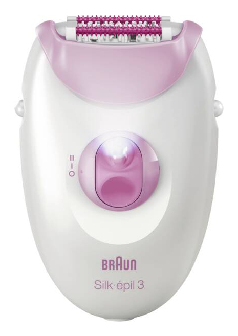 BRAUN Silk·épil 3, kabelgebunden, Langanhaltend glatte Haut, 3-000 Epilierer (Kabelgebundener Epilierer mit Smartlight, Massagerollenaufsatz, inkl. Reinigungsbürste)