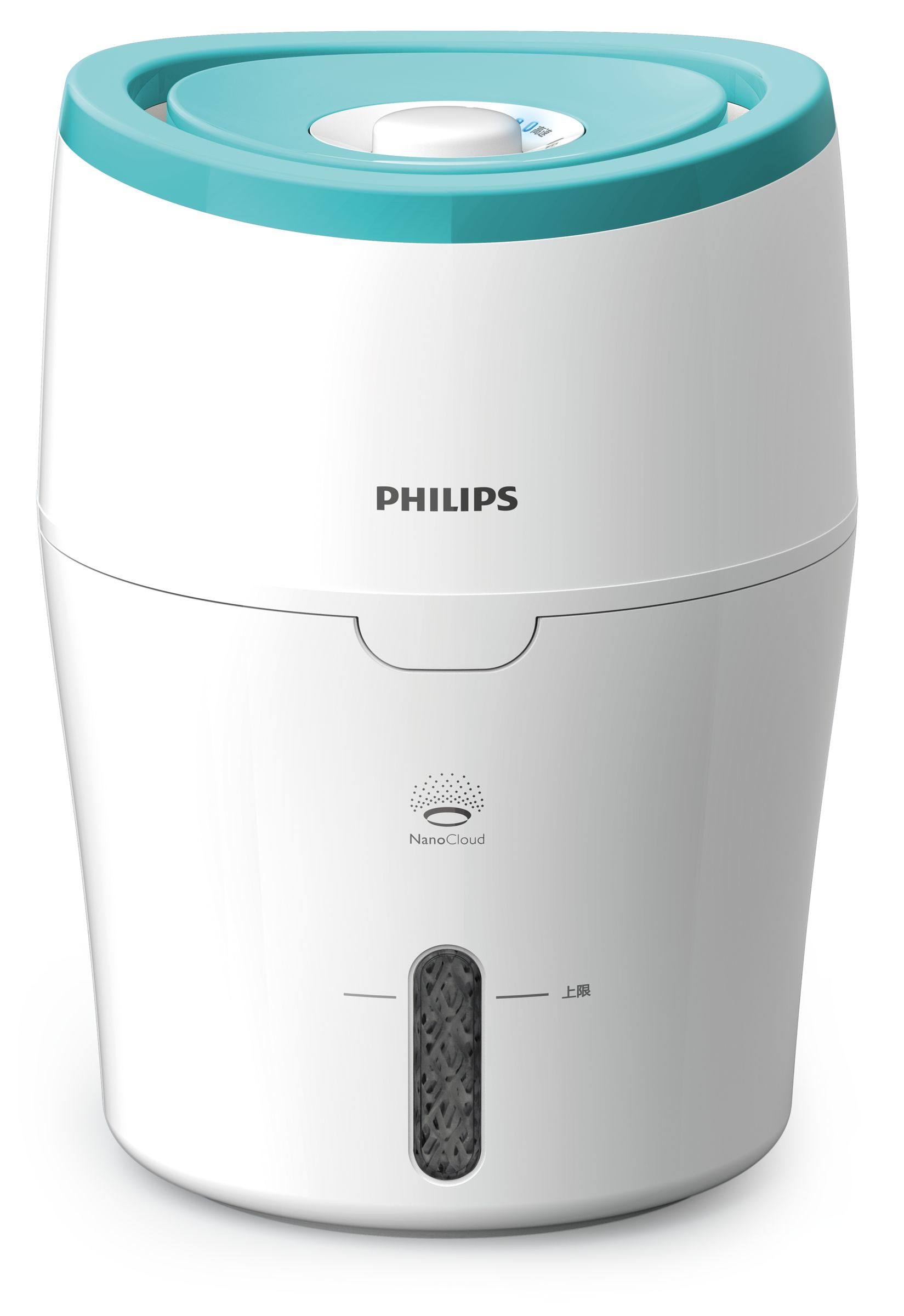 Philips HU4801/01 Luftbefeuchter (bis zu 25m², hygienische NanoCloud-Technologie, leiser Nachtmodus, für Kinder und Babies geeignet) weiß, hellgrün (HU4801/01)