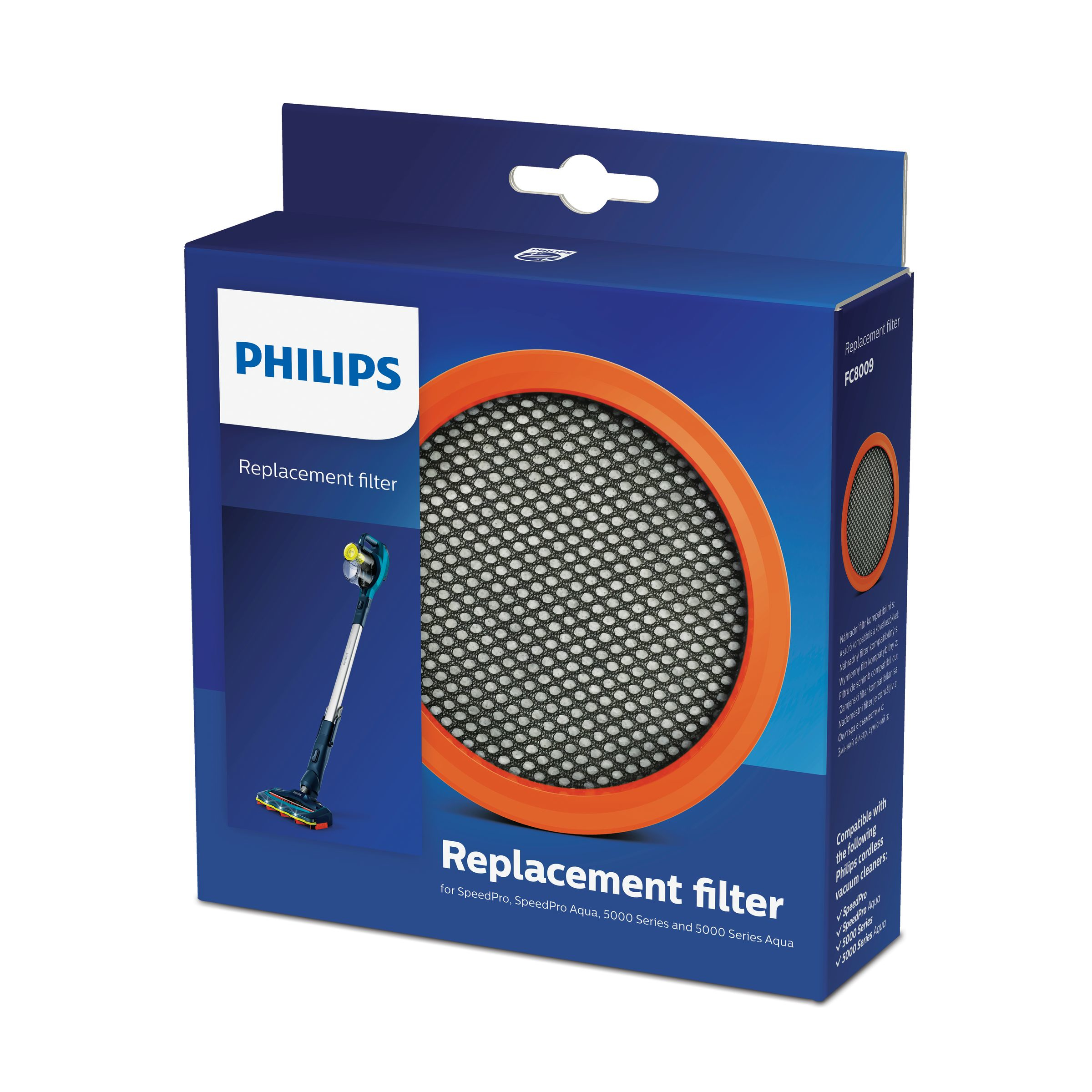 Philips FC8009/01 Original-Ersatzfilter Akkusauger SpeedPro & SpeedPro Aqua, Kunststoff (FC8009/01)