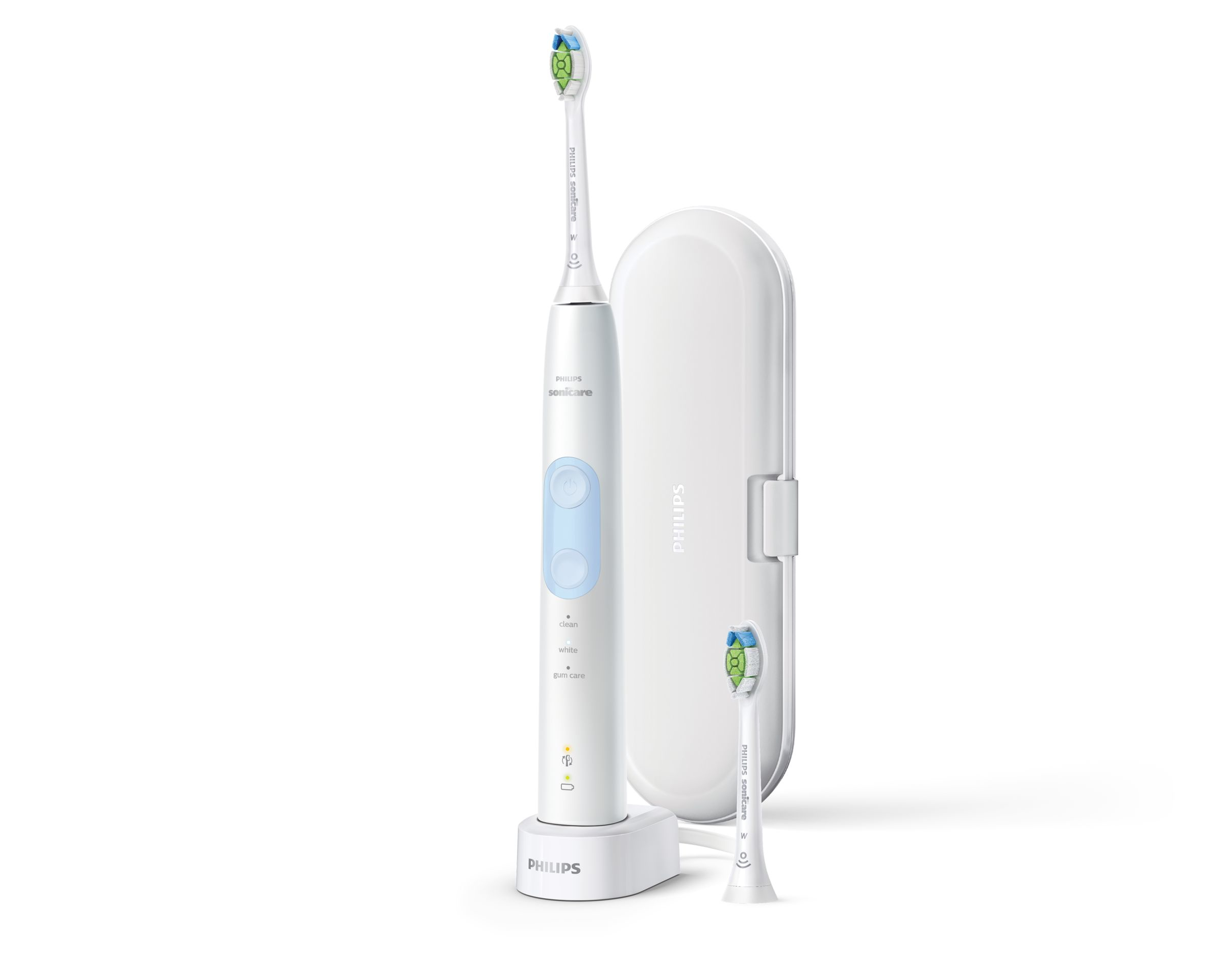 Philips Sonicare ProtectiveClean 5100 HX6859/29 Elektrische Schallzahnbürste - Erwachsener - Schallzahnbürste - Tägliche Pflege - Zahnfleischpflege - Massage - für weiße Zähne - 62000 Bewegungen pro Minute - Weiß - 2 min (HX6859/29)