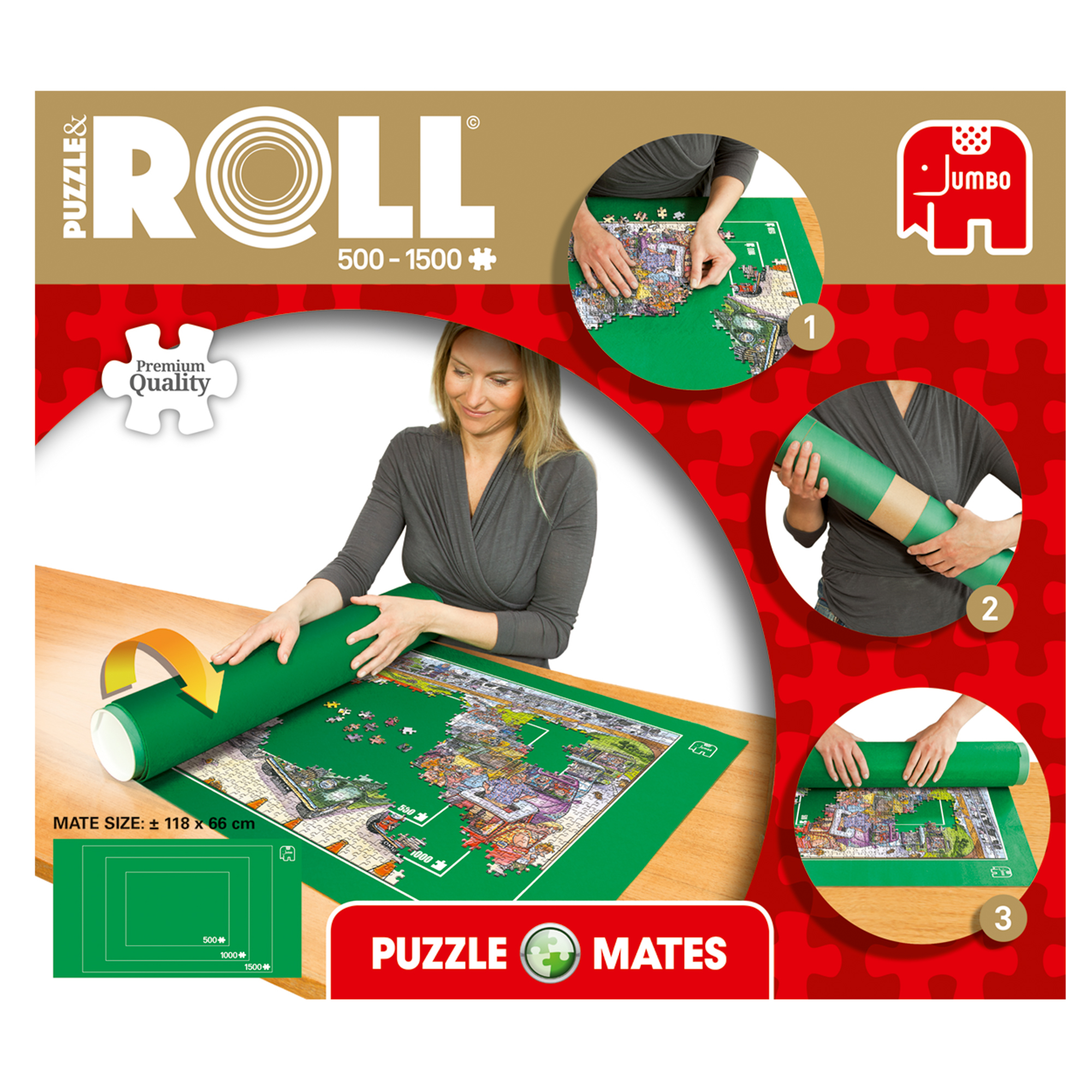 Jumbo Puzzle & Roll Puzzle-Rolle, 500 - 1500 Teile