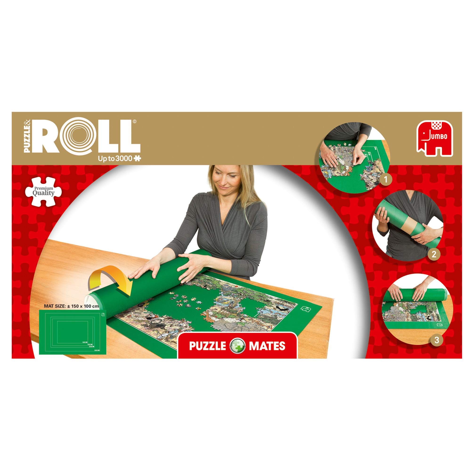 Jumbo Puzzle & Roll Puzzle-Rolle, 1500 - 3000 Teile