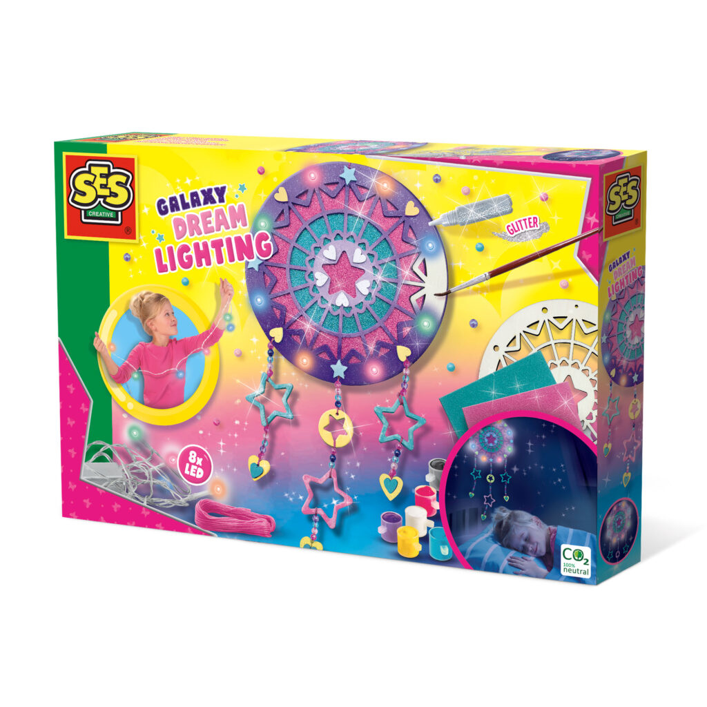 SES Creative® Bastelset Traumfänger Galaxy mehrfarbig