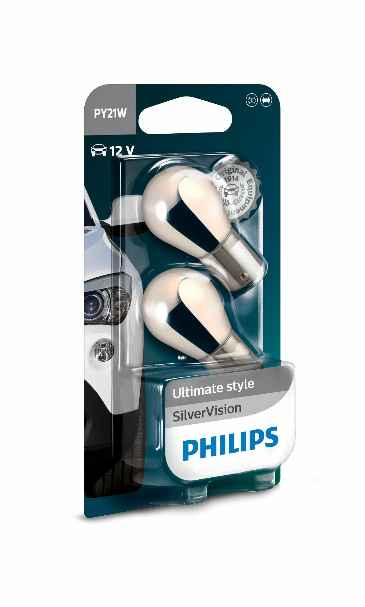 PY21W Kugellampe Silver Vision