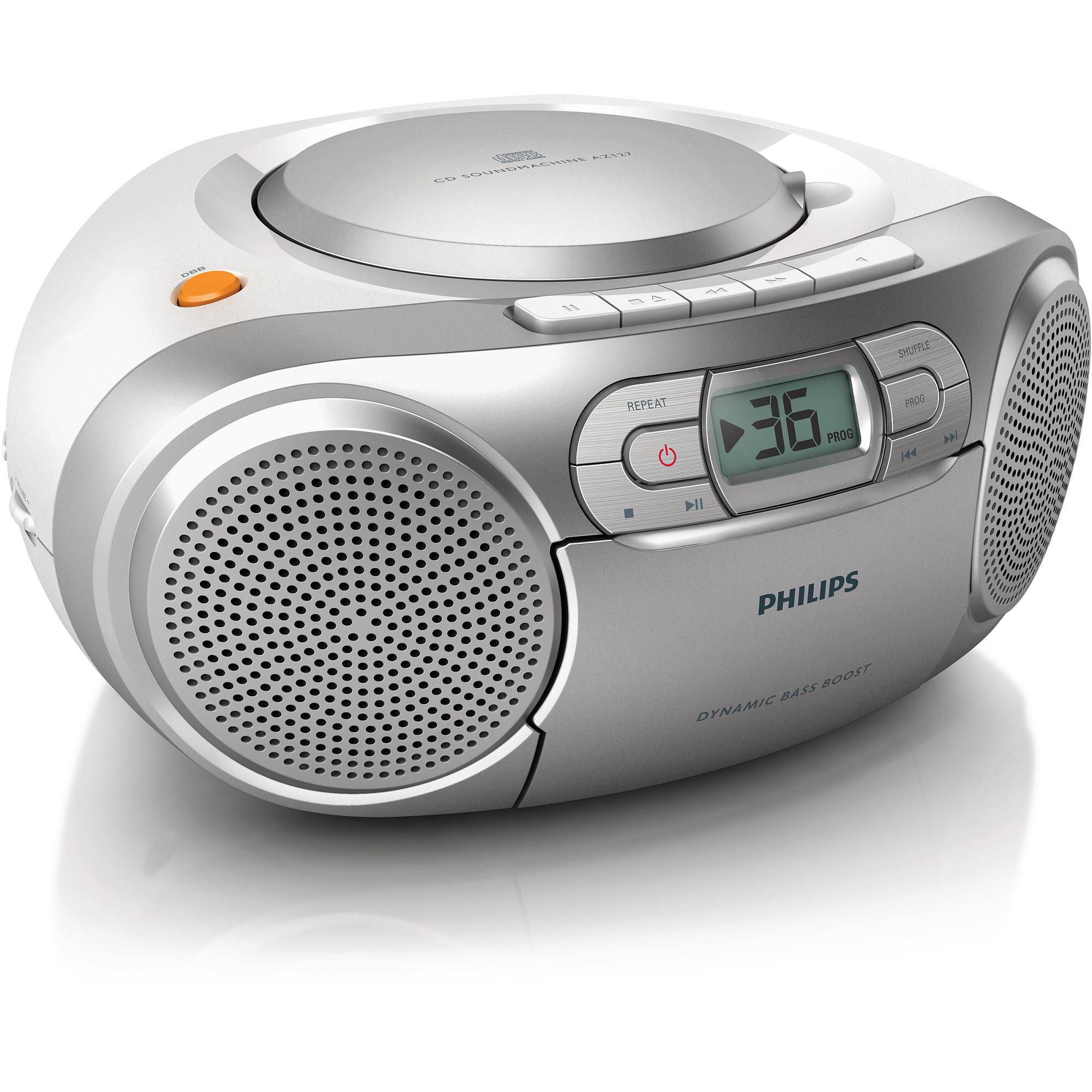 Philips AZ127 Radiorekorder mit CD-Spieler und Kassettendeck