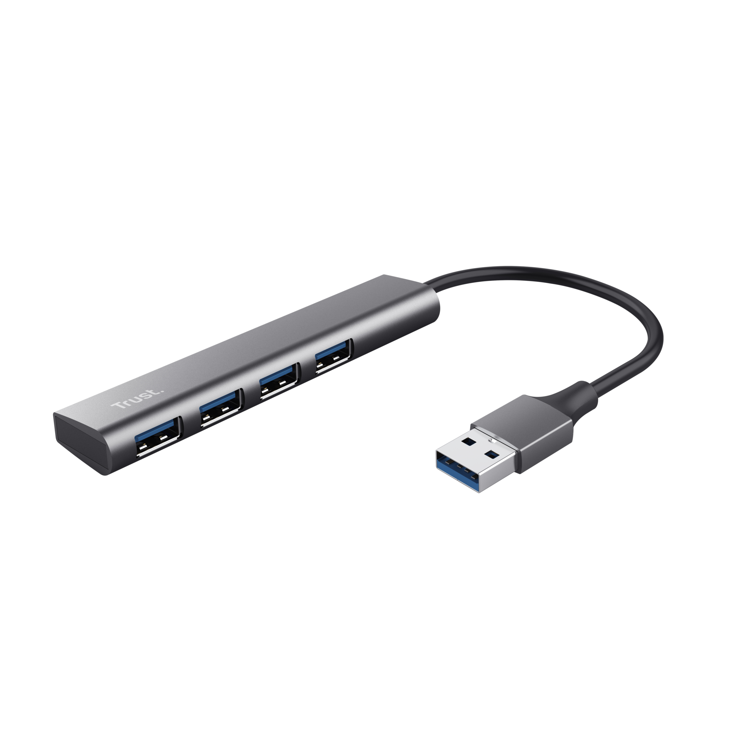 Trust Halyx USB 3.2 Gen 1-Hub mit 4 Anschlüssen - Grau