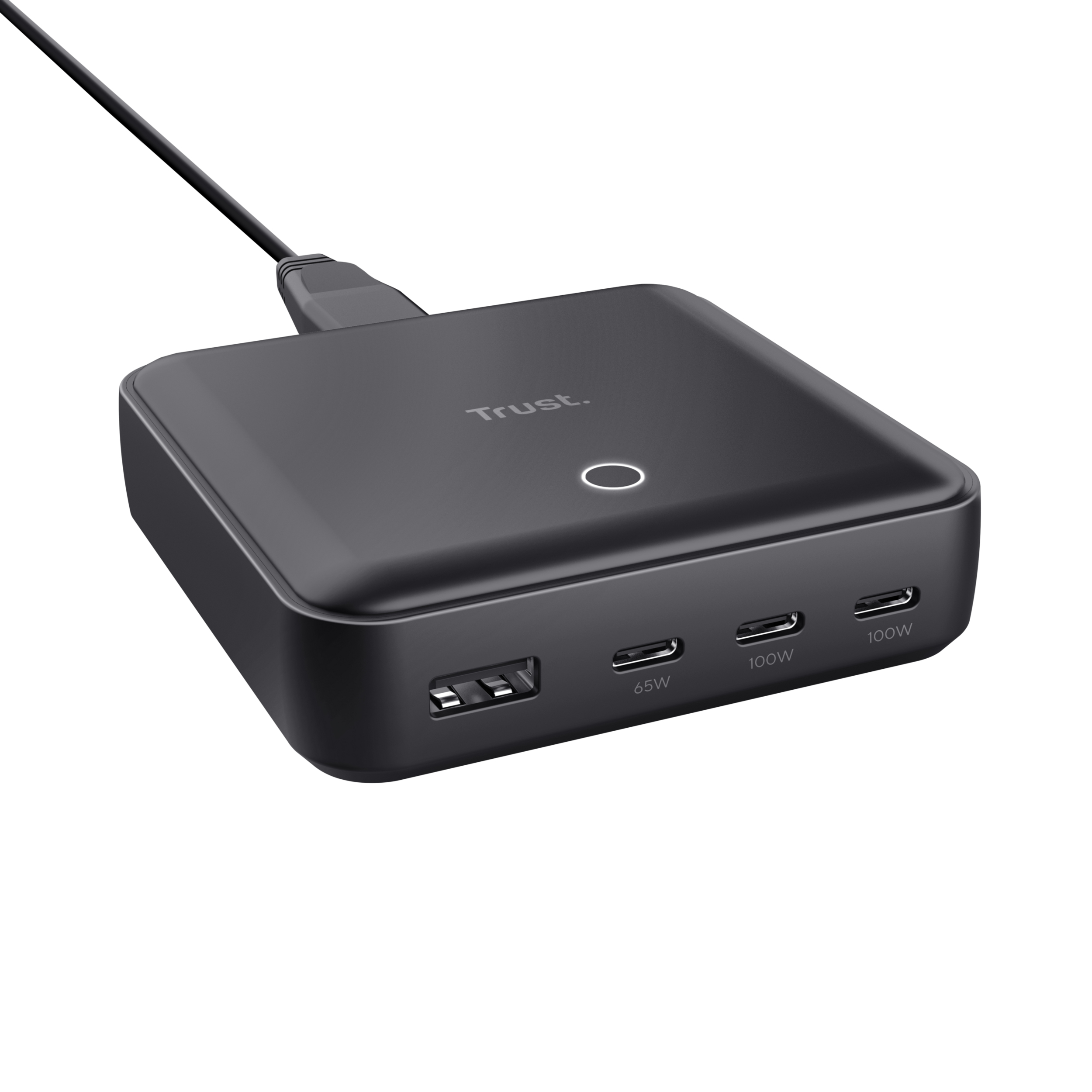Trust Maxo 100 W USB-Tischladegerät mit 4 Anschlüssen - Schwarz EU
