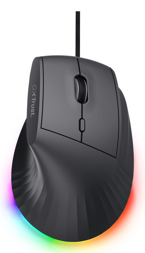 Trust GXT 145 Rexxa Ergonomische Vertikale Gaming-Maus 12800 DPI RGB Schwarz