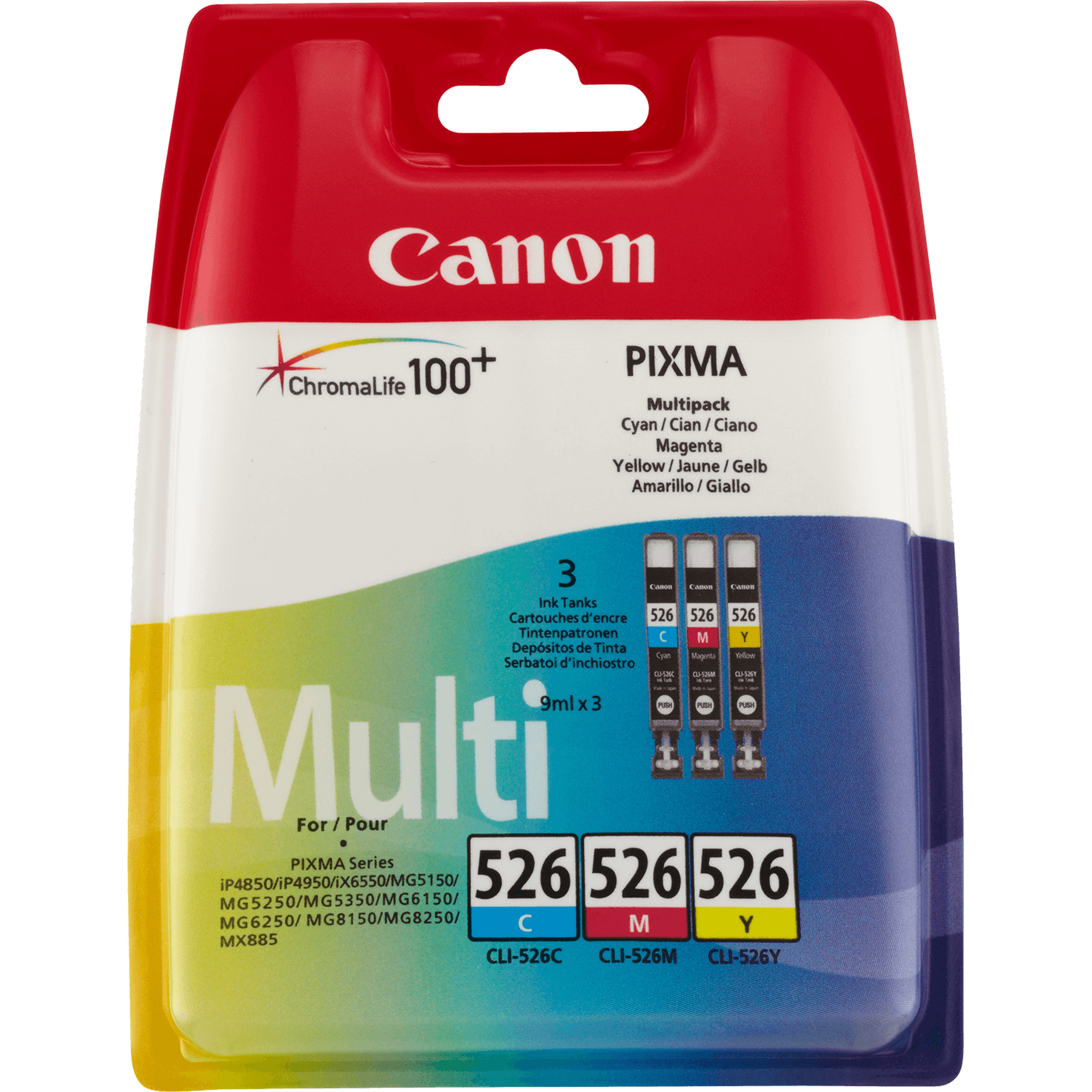 Canon Tintenpatrone Canon CLI526 Multipack cyan magenta yellow