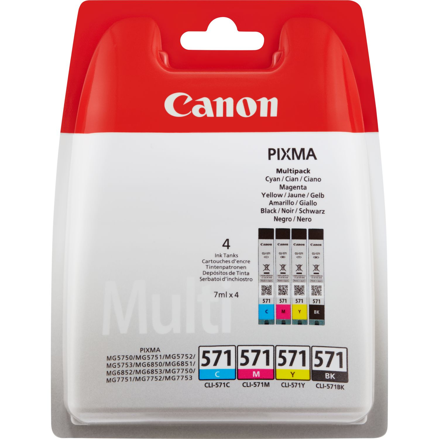 Canon Tintenpatrone Canon CLI-571BK cyan/magenta/gelb/schwarz